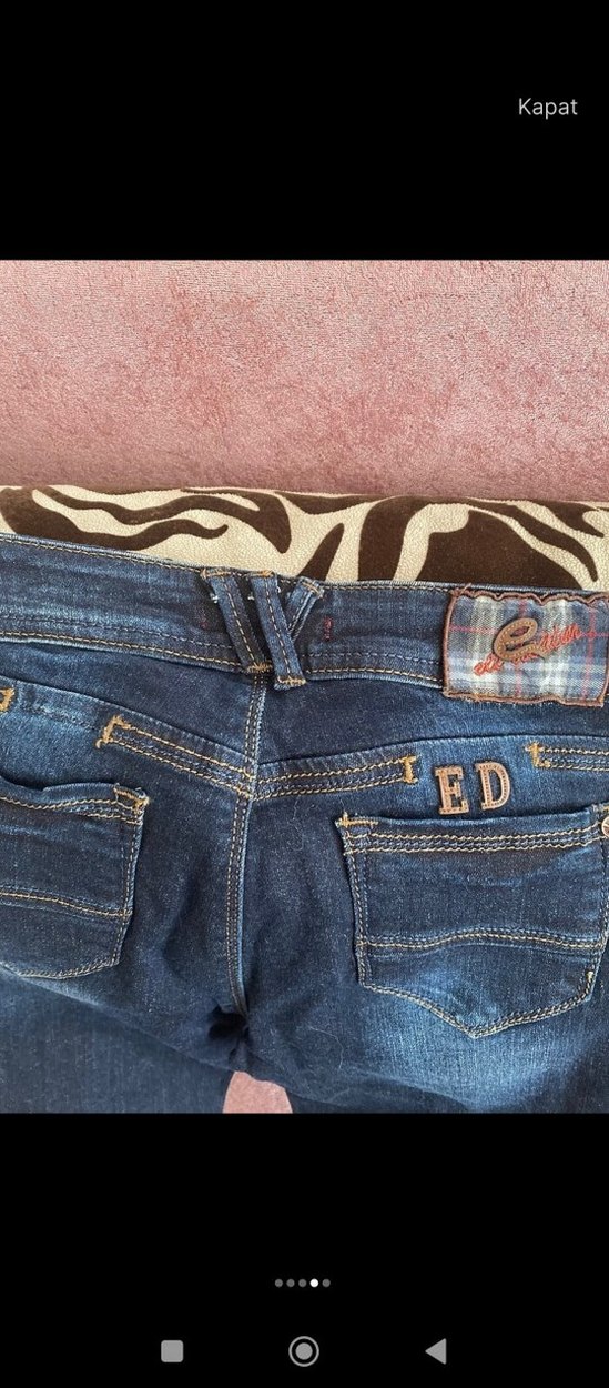 Kadın Lacivert Denim Pantolon - Görsel 4