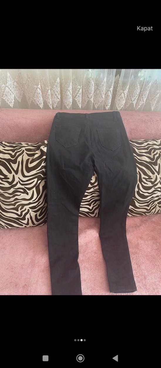 Siyah Kadın Dar Kesim Midi Boy Jean - Görsel 3