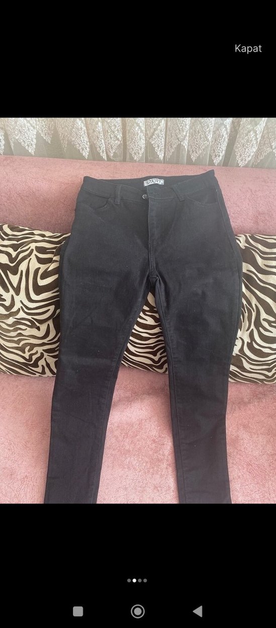 Siyah Kadın Dar Kesim Midi Boy Jean - Görsel 2