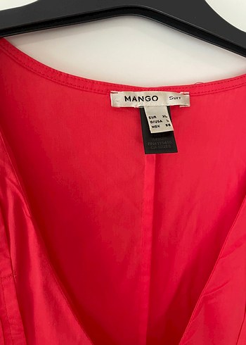 Mango V Yaka Kemerli Midi Elbise