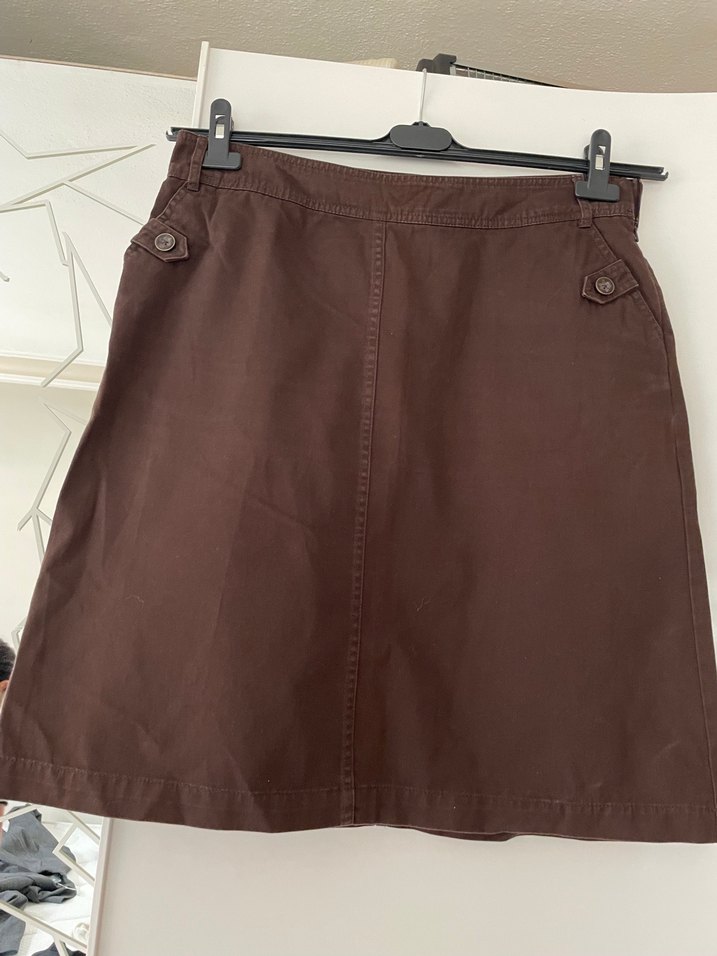 Kahverengi Midi  Etek - Görsel 2