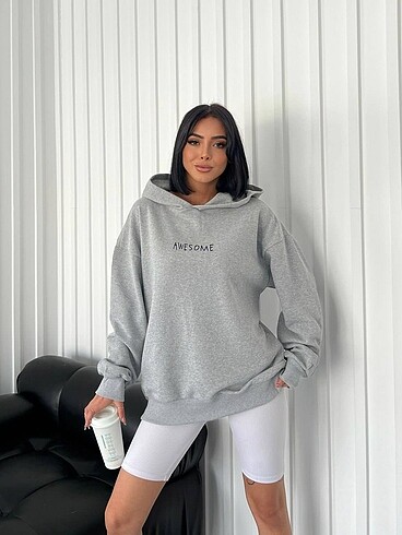 2İplik Şardonlu Sweatshirt Oversize