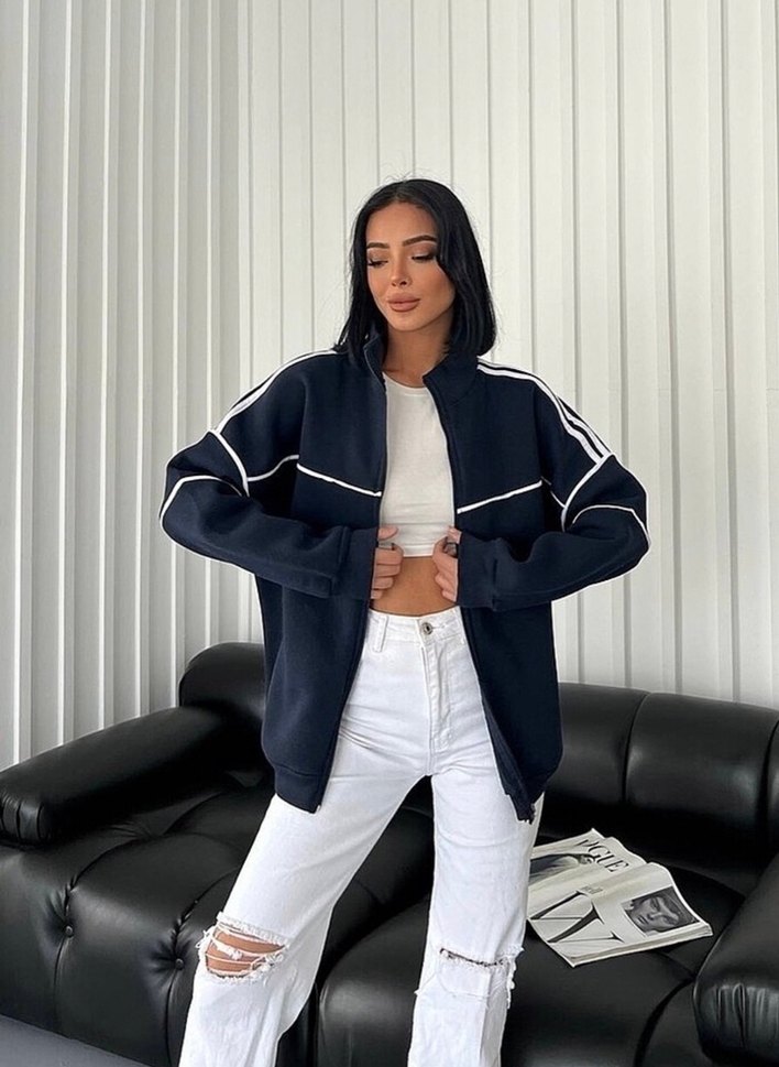 Lacivert 3 İplik Swetshırt - Görsel 3