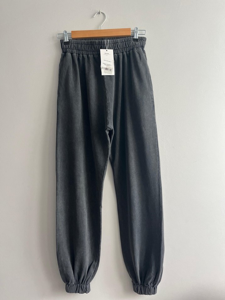 Siyah Denim Görünümlü Pamuklu Takım - Görsel 5