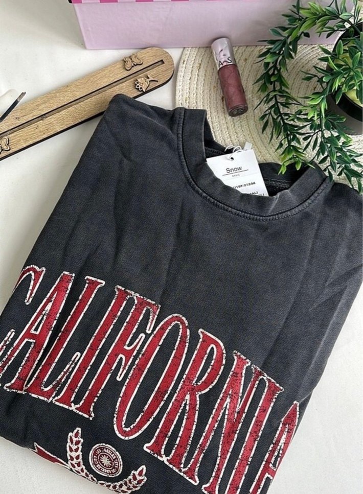 Siyah Denim Görünümlü Pamuklu Takım - Görsel 4