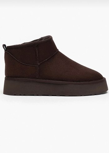 Kahverengi süet içi kürklü ugg - Görsel 4