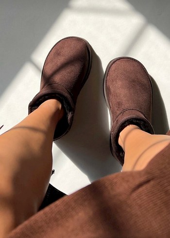 Kahverengi süet içi kürklü ugg - Görsel 2