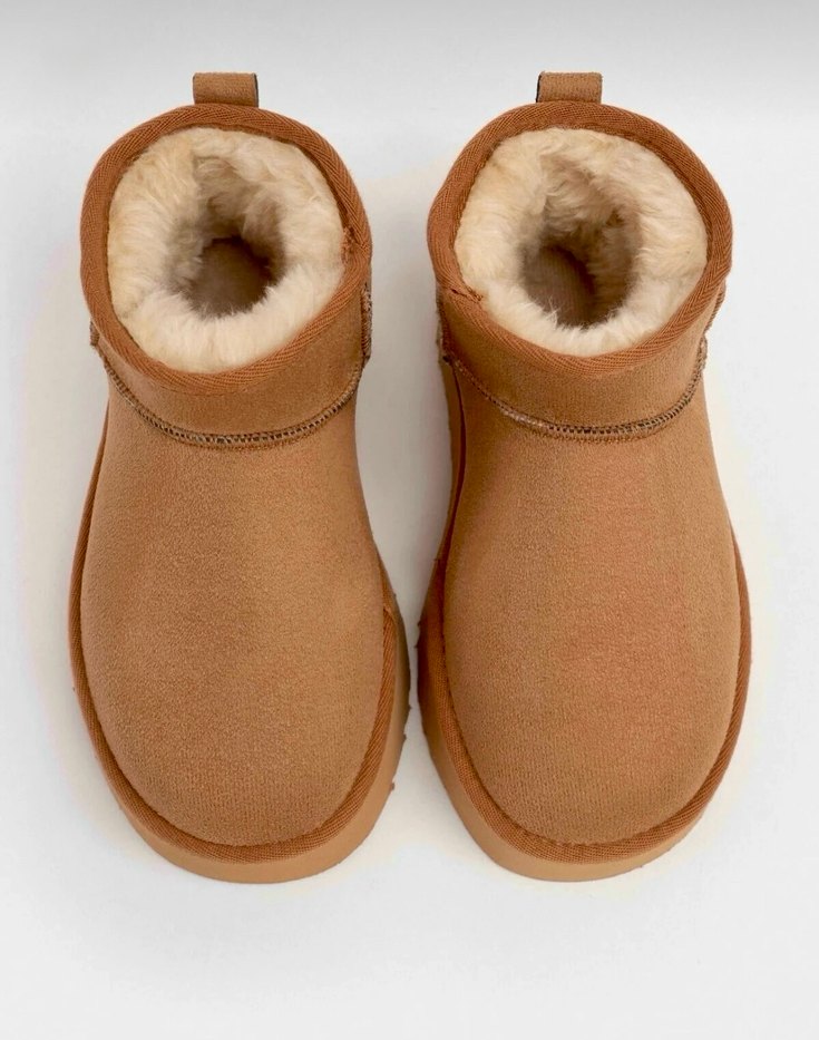 Taba Süet Kürklü Ugg - Görsel 3