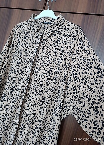 l Beden çeşitli Renk Leopar gömlek/tunik