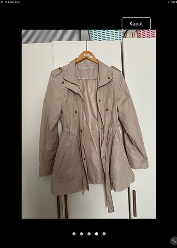 Bej Midi Kadın Trençkot - Görsel 2
