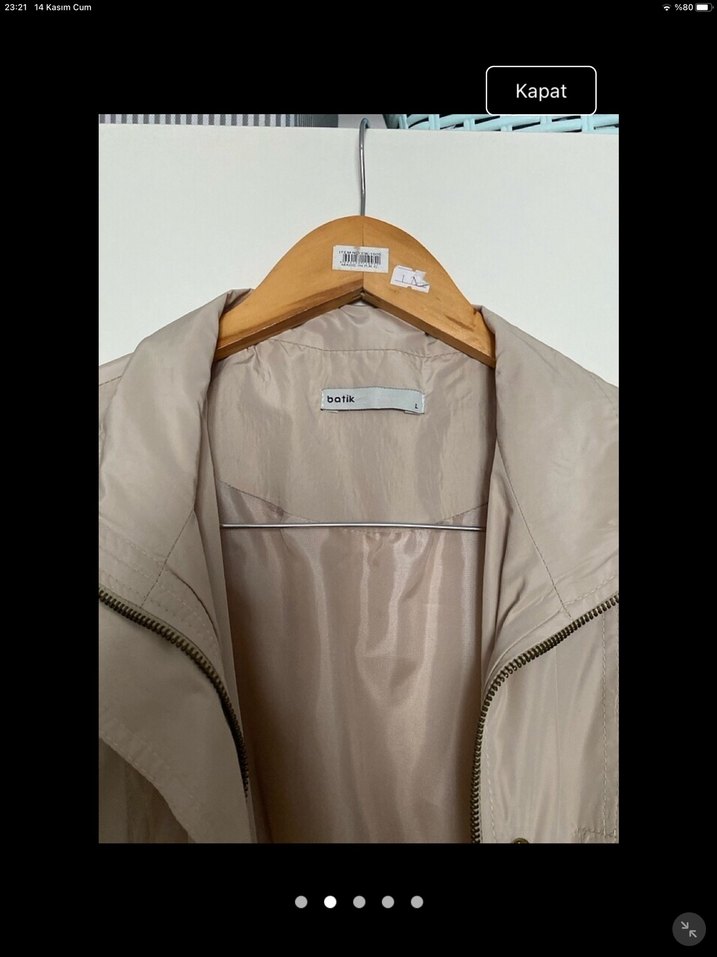 Bej Midi Kadın Trençkot - Görsel 4