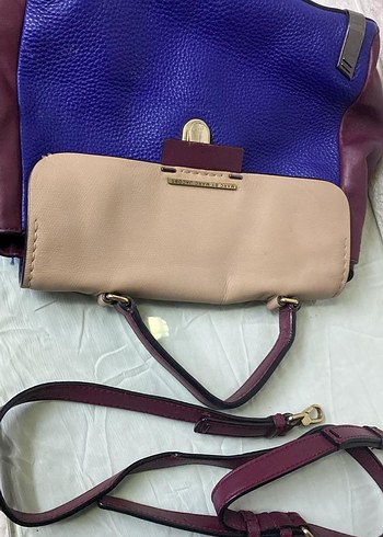 Kadın Çok Renkli Deri Tokalı Çanta - Görsel 3