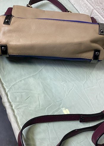 Kadın Çok Renkli Deri Tokalı Çanta - Görsel 2