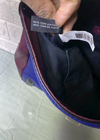 Kadın Çok Renkli Deri Tokalı Çanta - Görsel 5