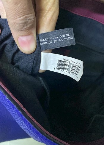 Kadın Çok Renkli Deri Tokalı Çanta - Görsel 8