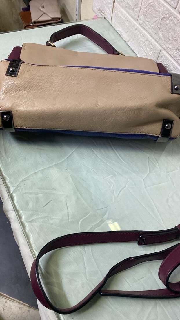 Kadın Çok Renkli Deri Tokalı Çanta - Görsel 2