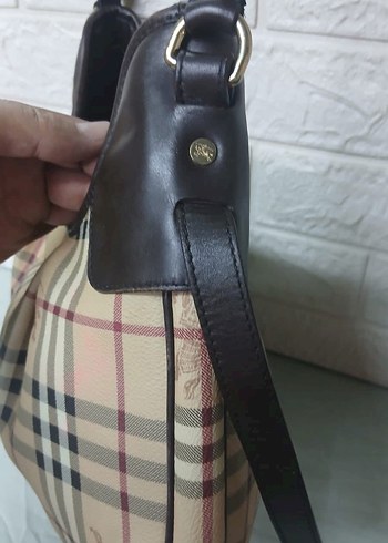 Klasik Desenli Bej Deri Kadın Çanta - Görsel 3