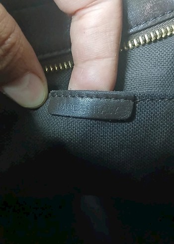 Klasik Desenli Bej Deri Kadın Çanta - Görsel 7