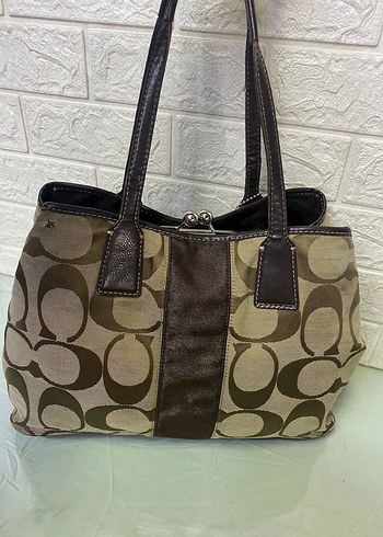 Kahverengi Deri Desenli Kadın Çanta - Görsel 5