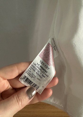 Düğmeli Beyaz Pamuk Gömlek, Notch Yaka - Görsel 5