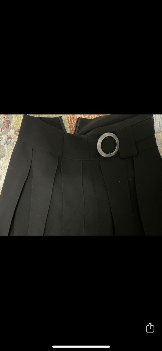 Siyah Pilili Kadın Uzun Etek - Görsel 3