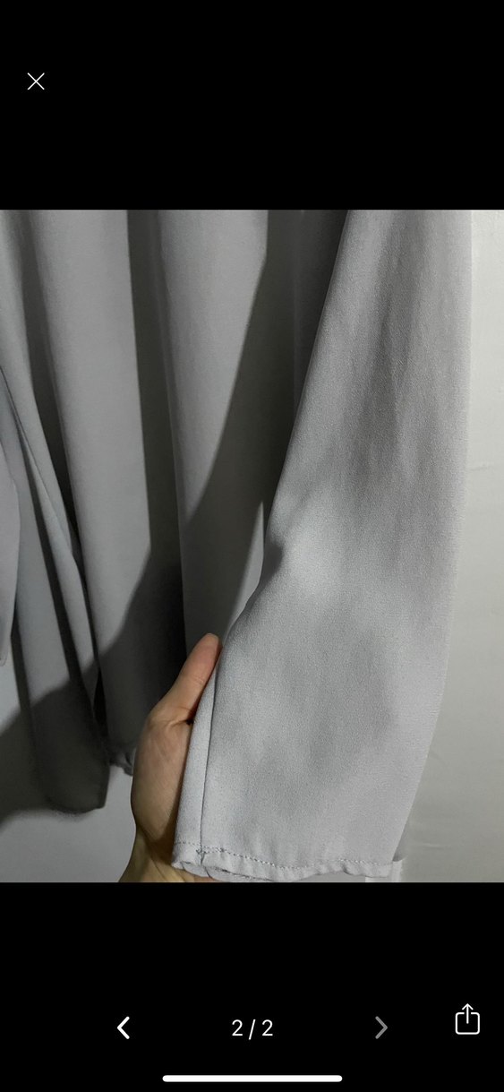 Gri Uzun Kollu Salaş Tunik - Görsel 2