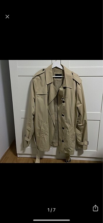 Lacoste Trençkot Krem 58 beden L/XL