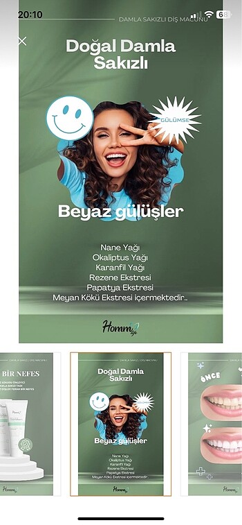 Beden Homm bitkisel diş macunu