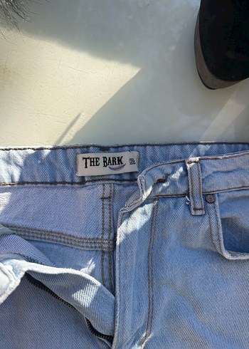 Gri Renkli Kadın Kot Şort, Gevşek Kesim, Mini - Görsel 2