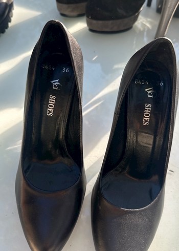 Parlak Siyah Kadın Stiletto Topuklu Ayakkabı - Görsel 5