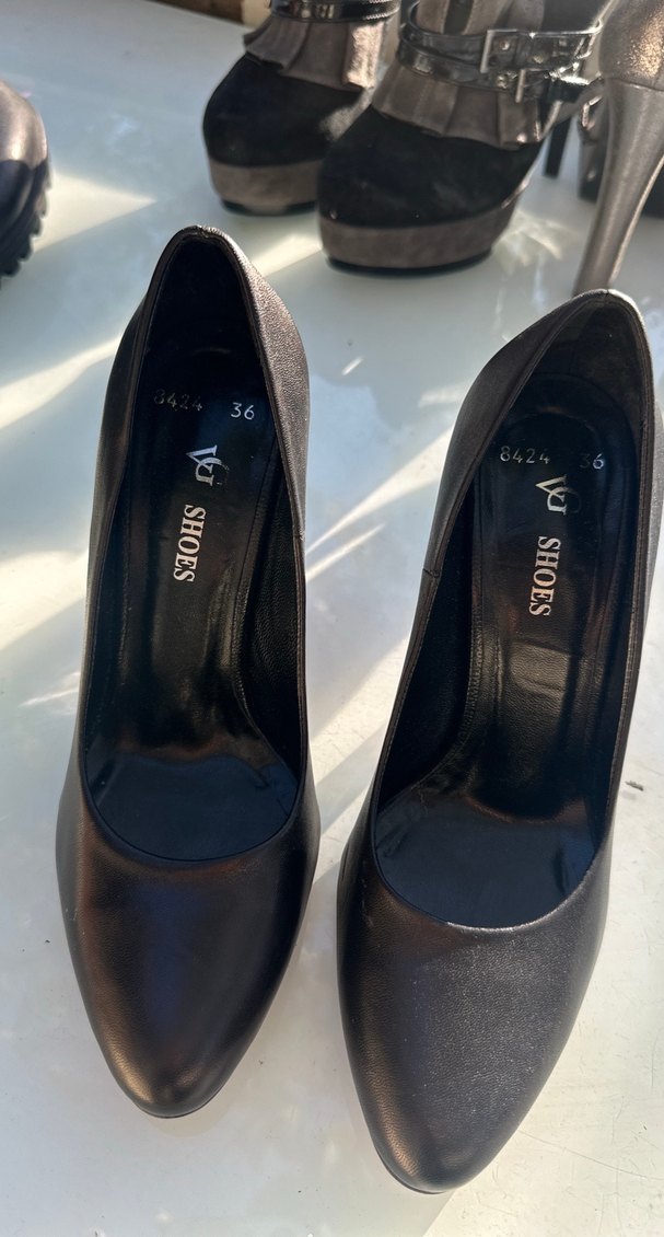 Parlak Siyah Kadın Stiletto Topuklu Ayakkabı - Görsel 5