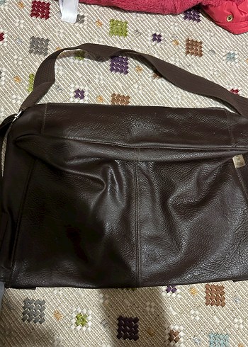 Kahverengi Deri Laptop çantası - Görsel 4