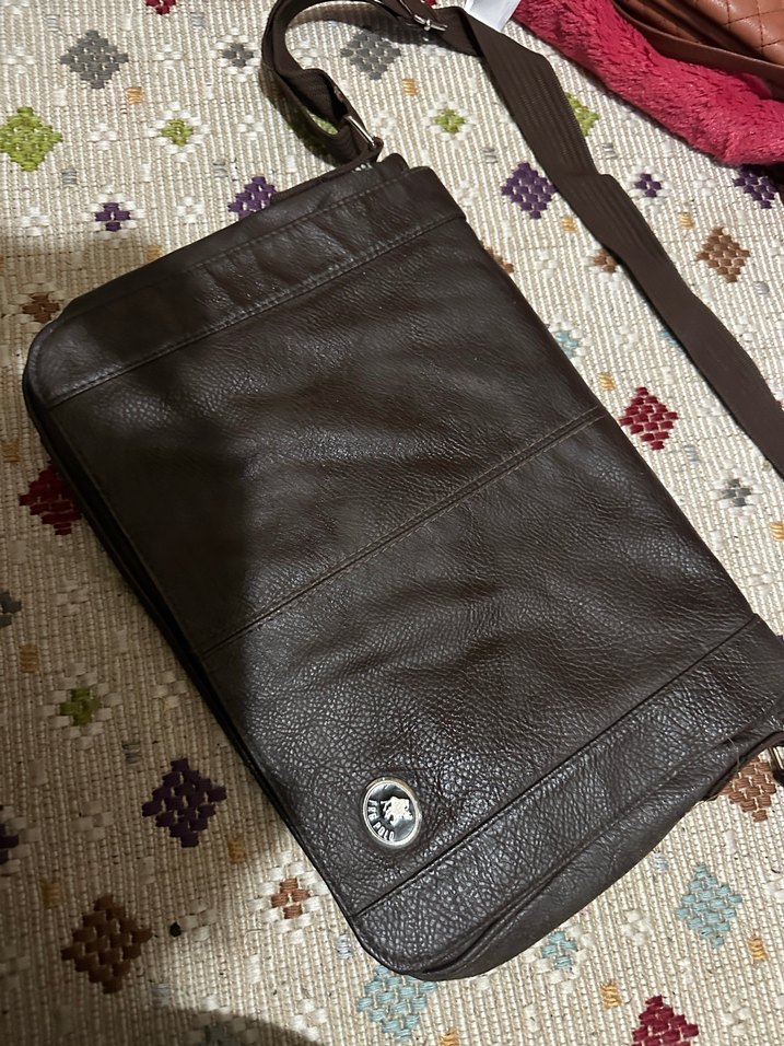 Kahverengi Deri Laptop çantası - Görsel 2