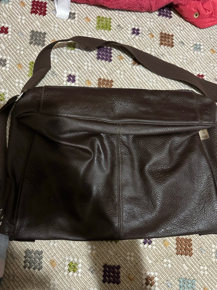 Kahverengi Deri Laptop çantası - Görsel 4