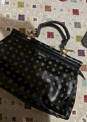 Klasik Siyah Deri Kemerli Kadın Çanta - Görsel 2