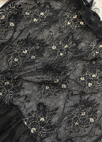 Dantel Detaylı Siyah Gotik Bluz - Görsel 3