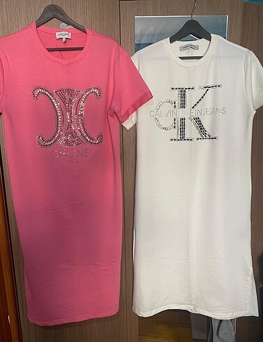 Calvin Klein Beyaz Salaş Elbise