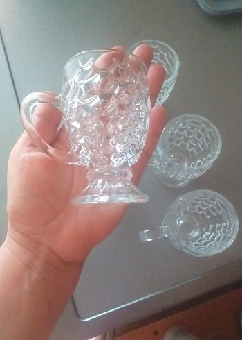 Paşabahçe Desenli Kulplu bardak