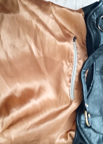 Siyah Yılan Desenli hakiki Deri Kadın Çanta - Görsel 5