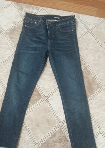 unisex Lacivert Regular Fit Kot Pantolon - Görsel 2