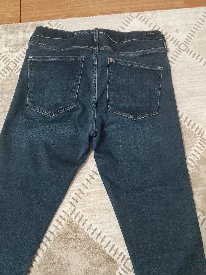 unisex Lacivert Regular Fit Kot Pantolon - Görsel 3