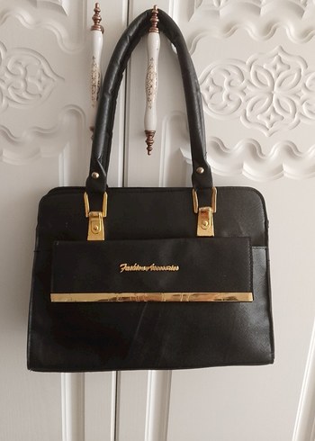 Siyah Deri Kadın Çanta, Modern Klasik - Görsel 2