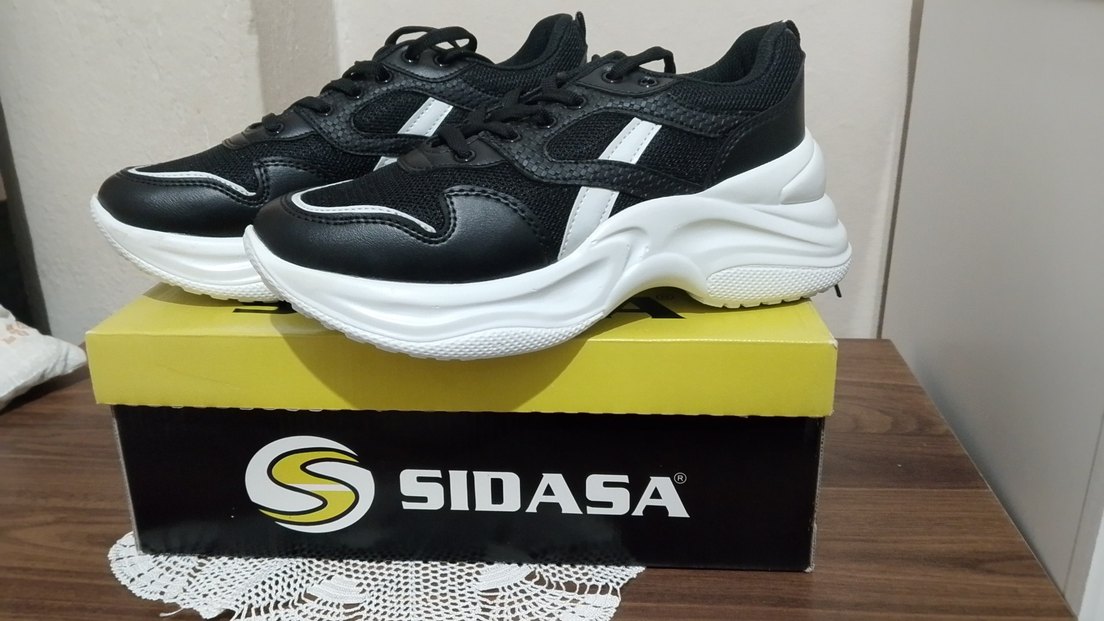 Siyah SIDASA Bağcıklı Kadın Spor Ayakkabı - Görsel 2