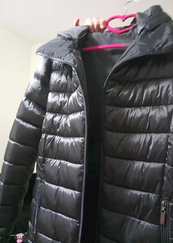 gri Kadın Kışlık Mont - Görsel 3