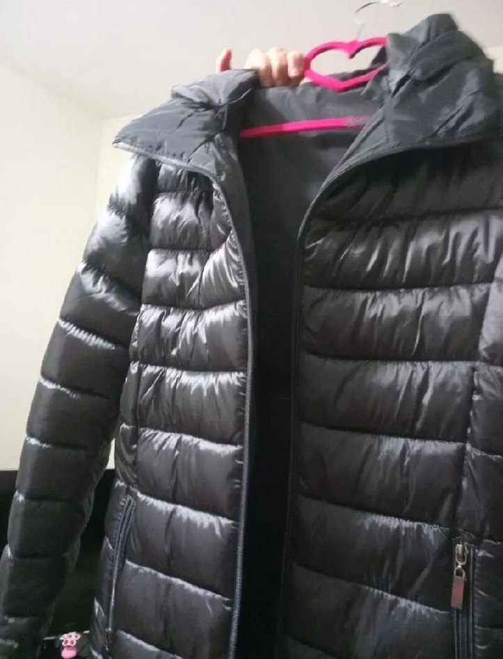 gri Kadın Kışlık Mont - Görsel 3