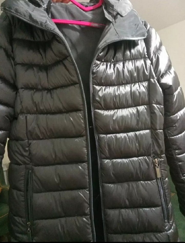 gri Kadın Kışlık Mont - Görsel 2