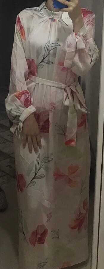 Diğer Emnora lily saten elbise soft pudra