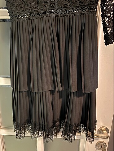xs Beden Zara Dantel Siyah Elbise