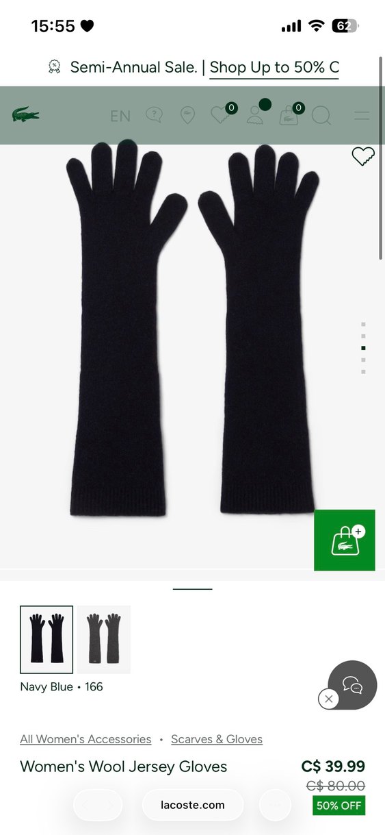 Lacoste Yün Uzun Eldiven - Görsel 2