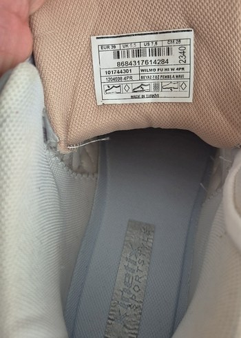 39 Beden beyaz Renk Beyaz Gri Bağcıklı Spor Kadın Sneakers